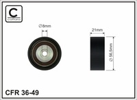 фото thumb №2, Caffaro 36-49 ролик направляющая / направляющая, ремень клиновой зубчатый