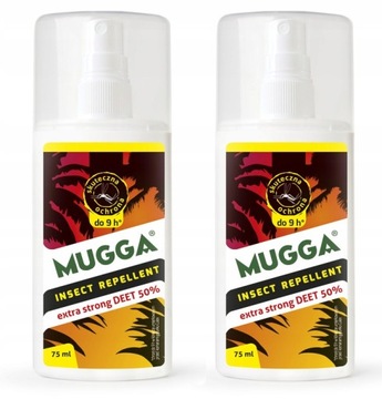 2X MUGGA STRONG MUGGA STRONG СПРЕЙ ОТ КОМАРОВ 50% мугга