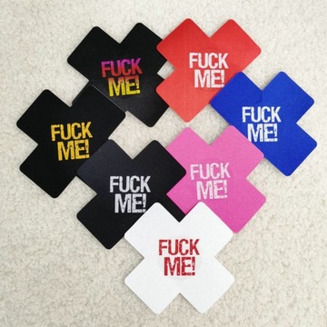 Women Invisible Nipple Cover Letter Print Breast