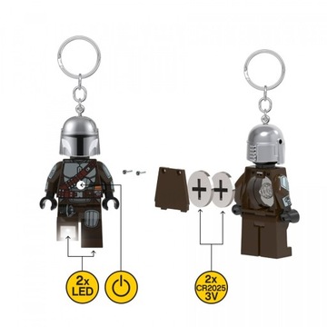 Брелок Lego Star Wars Mandalorian с фонариком KE187H