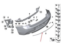 фото thumb №11, Bmw 2 f22 молдинг nakładkowa бампера заднего 51127314357 7314357 2015 oem