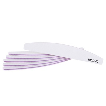 Pilnik do paznokci żeli ŁÓDKA BIAŁA 180/240 50 szt