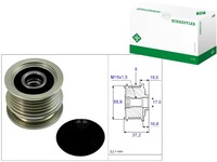 фото thumb №9, Sprzęgiełko генератора seat/vw ina 535 0009 10 генератор - сцепление