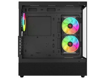 Obudowa komputerowa SAVIO SIGMA X1 Midi Tower ATX 3x Fan 120mm ARGB czarna