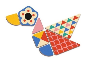 Магнитный пазл Magnetibook Shapes - развивающая игрушка, 3+, Janod