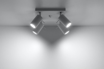 LAMPA LED PLAFON NA SUFIT RULLO 4-PUNKTOWY BIAŁY DO JADALNI SALONU HOLU
