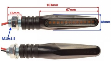 Плавающие указатели поворота 12LED, 4 шт., прерыватель