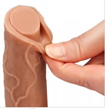 SEX DILDO SZTUCZNY PENIS Z JĄDRAMI REALISTYCZNY CZŁONEK Z PRZYSSAWKĄ 120cm