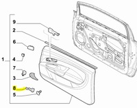 фото thumb №6, Клипса обшивка дверь fiat punto оригинальный номер 71754508