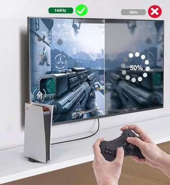РАЗЪЕМ КАБЕЛЬНОГО ПРОВОДА HDMI - HDMI 2.1 UHD 8K 60Гц 4K 144Гц ВЫСОКОСКОРОСТНОЙ 1М
