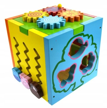 DUŻY EDUKACYJNY SORTER KOSTKA GRUBE KLOCKI
