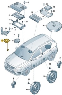 фото thumb №12, Динамик средний панели skoda karoq seat ateca leon