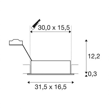 НОВЫЙ TRIA ES111 SQUARE черный 2x GU10 2x 75W SLV