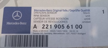 ДАТЧИК АБС ПЕРЕДНИЙ MERCEDES S-CLASS A2219056100