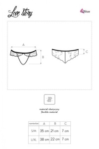 Черные сексуальные трусики с вырезом — Panty Love Story от LivCo Corsetti Fashion, размер L/XL