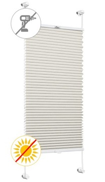 Plisa Ecru Bezinwazyjna Termo Zaciemnia 50x150 cm