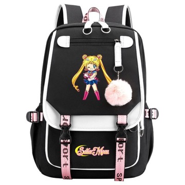 НОВЫЙ ШКОЛЬНЫЙ РЮКЗАК SAILOR MOON USB ВЫКРОЙКИ А4 БОЛЬШОЙ