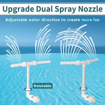 Фонтан для бассейна Dual Spray 2в1, белый