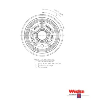 Опорное колесо LINDE VG 285/100 WICKE