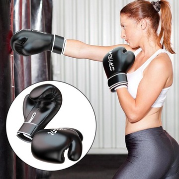 Core Boxing Gloves Adult Kids Sparring Training Boxing Gloves 10oz_Black