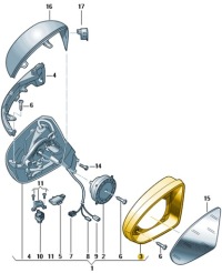 фото thumb №3, Рамка корпус зеркало правая vw passat b8 arteon