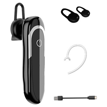 Słuchawka Bluetooth, duża bateria 200 mAh, tryb głośnomówiący, 60 dni w trybie gotowości, czarna
