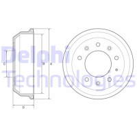 фото thumb №5, Барабани гальмівні delphi bf608