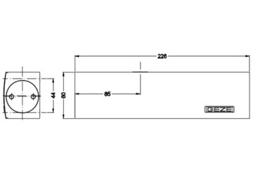 Доводчик GEZE TS 2000 VBC без рычага, черный