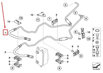 фото thumb №10, Bmw 7 e65, e66, e67 oil cooling труба inlet 7508028 17227508028
