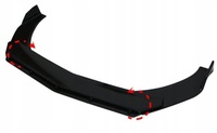 фото thumb №14, Універсальний спліттер накладка передній бампера спойлер чорний блиск