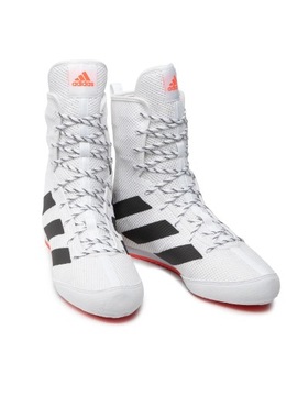 БОКСЕРСКИЕ КРОССОВКИ ADIDAS BOX HOG 3 ТРЕНИРОВОЧНЫЕ ВЫСОКИЕ БЕЛЫЕ GV9975 - 42
