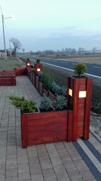 Лакированный деревянный цветочный горшок W5D4 Бесплатные вставки