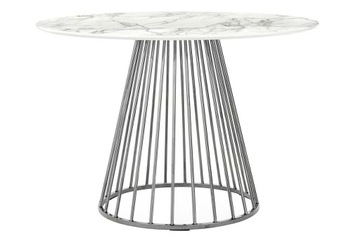 Стол GLAM MARBLE 110 - МДФ, хромированная основа