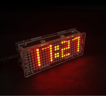 Матричные часы MATRIX 8x24, будильник, температура, набор для самостоятельного изготовления