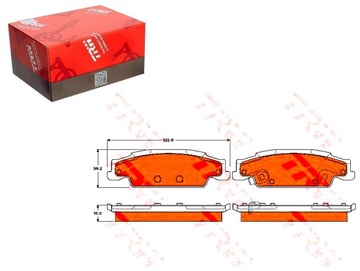 фото thumb №1, Тормозные колодки тормозные cadillac зад cts 02-07 sts 04-10