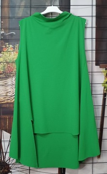 ИТАЛЬЯНСКАЯ ТУНИКА WENDY STYLE TRENDY GREEN АСИММЕТРИЧНАЯ 158C большая до 120 обхвата груди