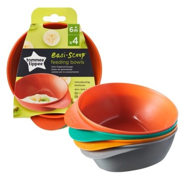 TOMMEE TIPPEE МИСКИ ПЛАСТИКОВЫЕ ДЕТСКИЕ 4 ШТ.