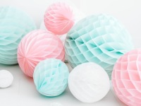 БУМАЖНЫЙ ШАР светло-розовый 30 см, бумажная декорация «Honeycomb»