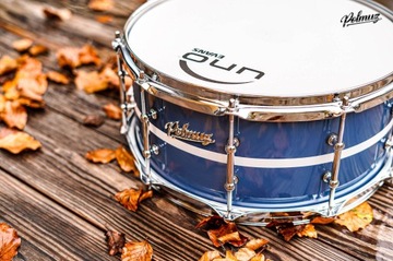 Polmuz model 1 Maple 14x6,5 Snare - cadillac blue witch stripe