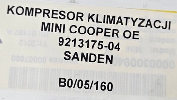 фото thumb №7, Компресор кондиціонера mini cooper оригінальний номер 9213175-04