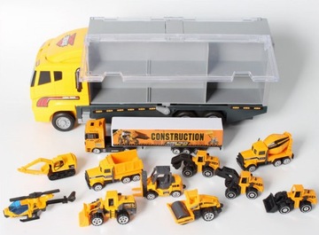 TRUCK TRUCK LAWETA + 6 МАШИН Набор машин XL