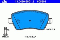 фото thumb №1, Тормозные колодки ham. перед nissan micra 2003-, note 2006-