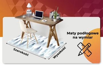 Dla dziecka pod krzesło mata ze wzorem Mglisty las