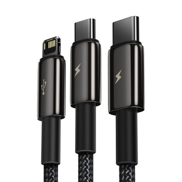 USB-кабель Baseus microUSB USB-C Lightning 3,5 А «3 в 1»