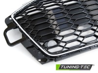 фото thumb №5, Решётка радиатора audi a4 b9 20- хром чёрный pdc