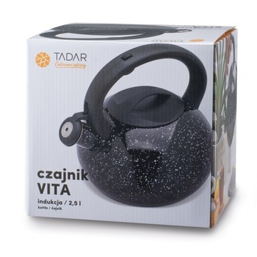Черный ГАЗОВЫЙ ЧАЙНИК, индукционный СВИСТОК, Tadar Vita