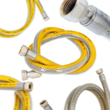 ШЛАНГ ДЛЯ ПРИРОДНОГО ГАЗА 1 м 1/2 GW Gas HOVE ГАЗОВЫЙ БАЛЛОН УГОЛ