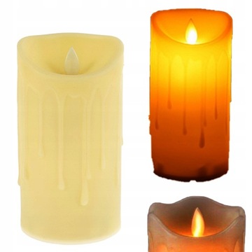 ŚWIECZKA LED BATERIE RUCHOMY PŁOMIEŃ ŚWIECA 11cm