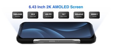 Бронированный телефон DOOGEE V20Pro, 20 ГБ/256 ГБ, 6,43 дюйма, AMOLED, 2 ТБ, 6000 мАч, 5G, NFC