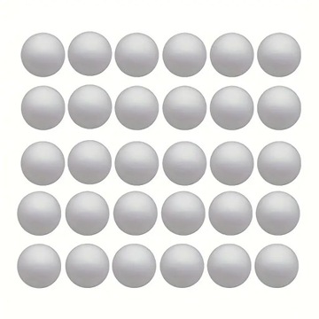 Пенопластовые шарики, белая игрушка, 8 см, 1 шт.